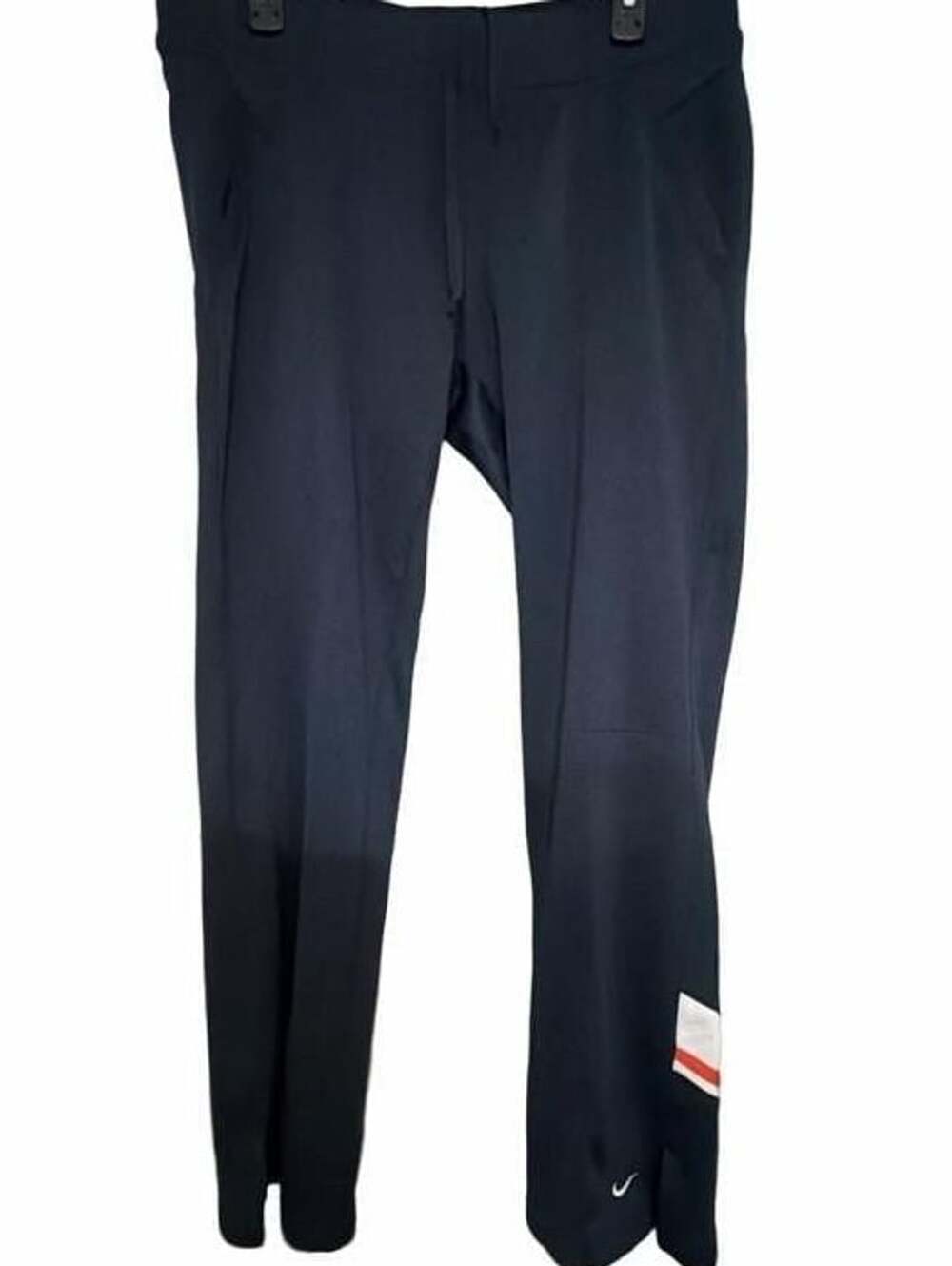 Nike Navy Blue Athletic Pants with Ankle Slits and Stripe Detail Size L